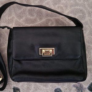 Black Leather Shoulder Bag